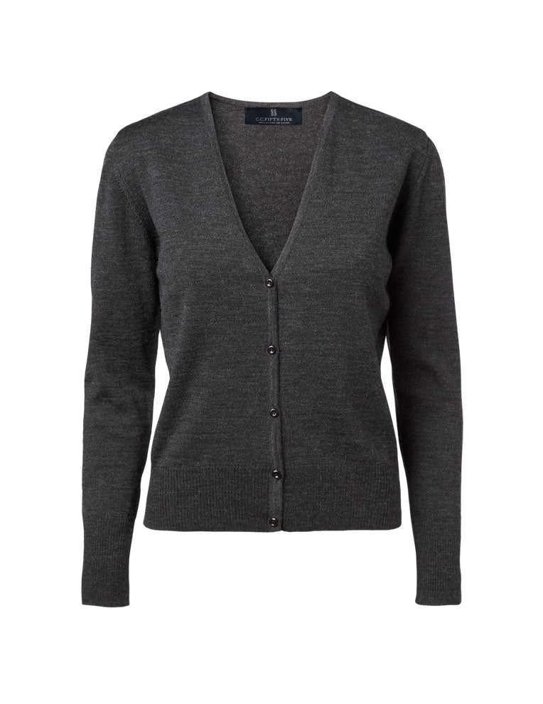 Copenhagen Women's Cardigan V Neck Hem Rib