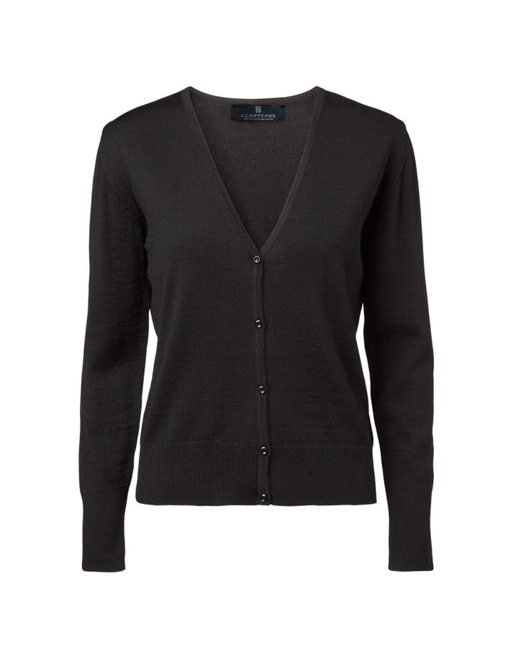 Copenhagen Women's Cardigan V Neck Hem Rib