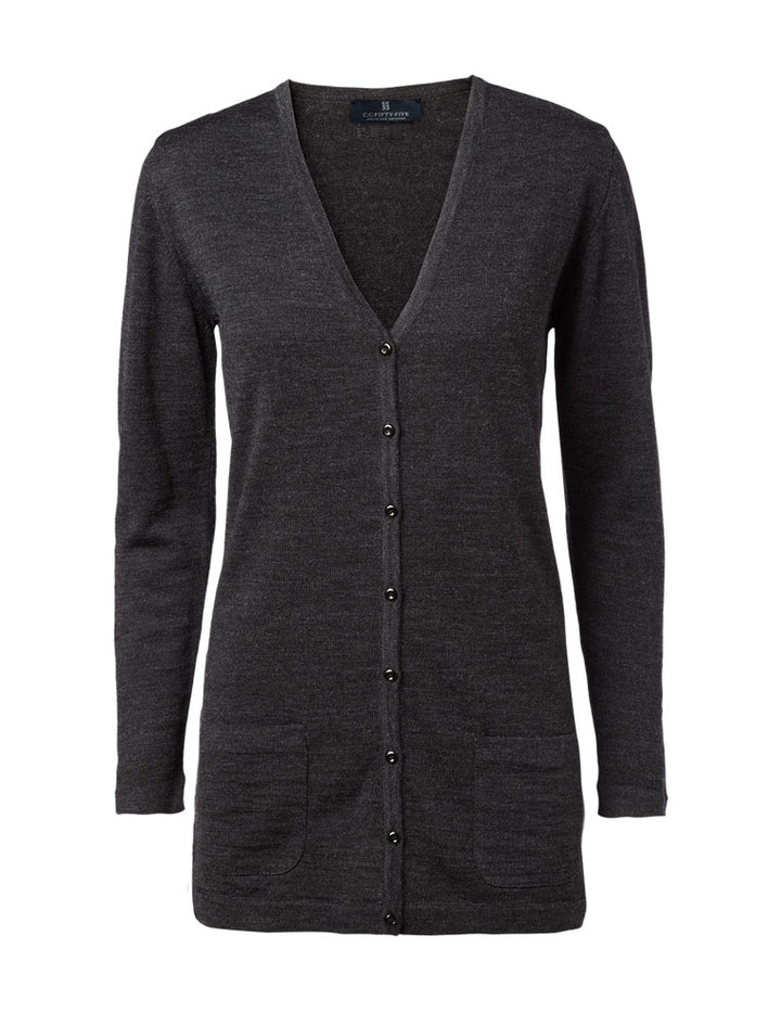 Copenhagen W Cardigan V Neck Buttons Tubular Long