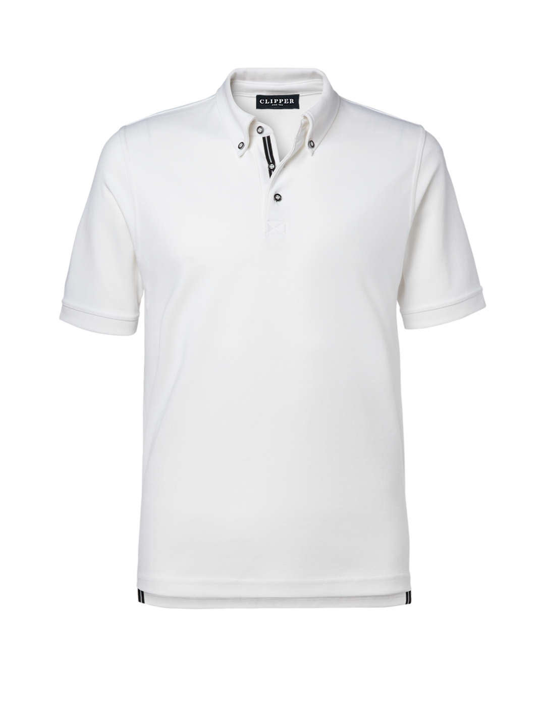 Munich Mens' Polo Striped Placket Button Down SS