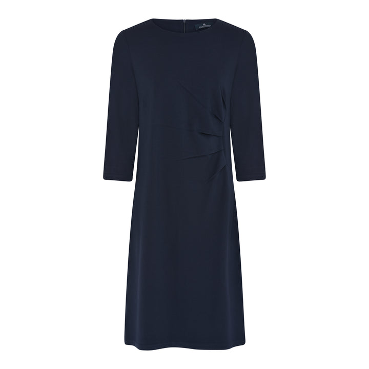 ROME Dress o-neck with pleats 3/4 sleeves