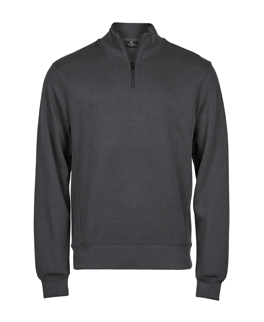 Ribbed Interlock Half Zip