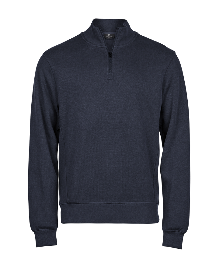 Ribbed Interlock Half Zip