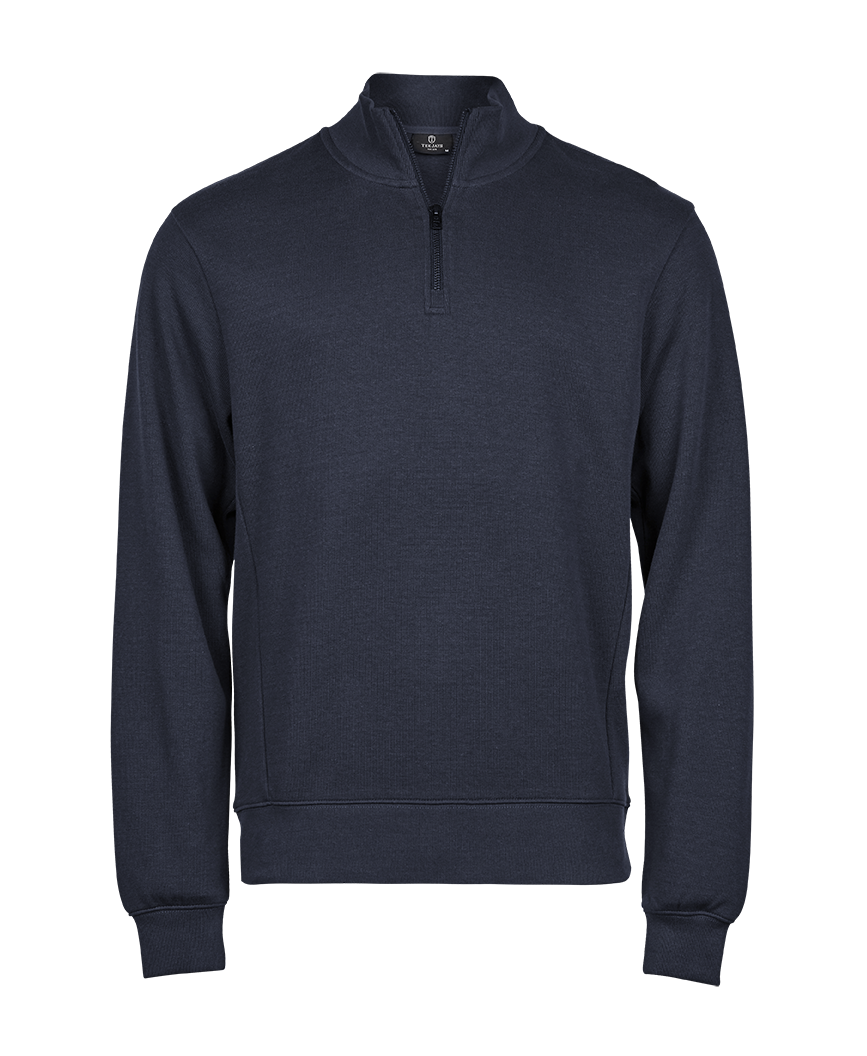 Ribbed Interlock Half Zip