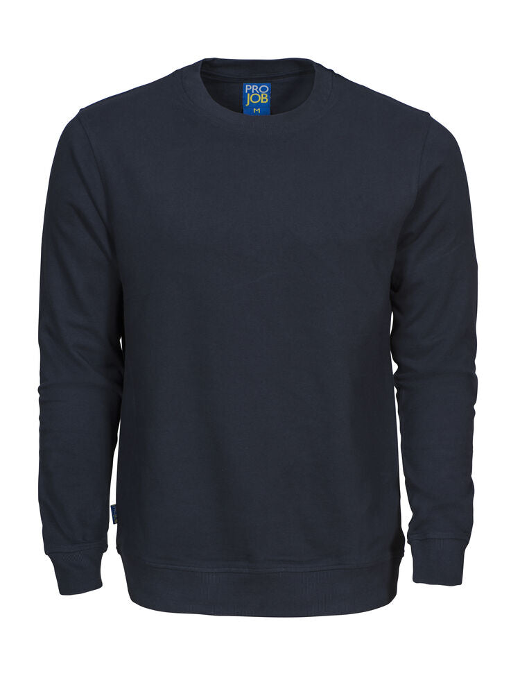 2124  SWEATSHIRT MED RUND HALS I BOMULD