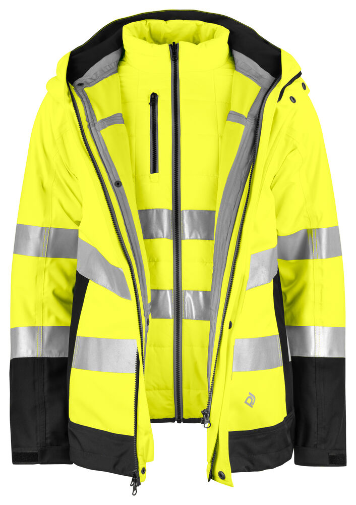 6445 FUNKTIONEL 3-i-1 JAKKE EN ISO 20471 KLASSE 3/2