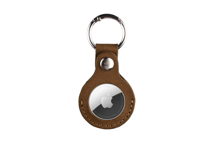 Airtag nøglering C-2284 Push ring - Dark brown