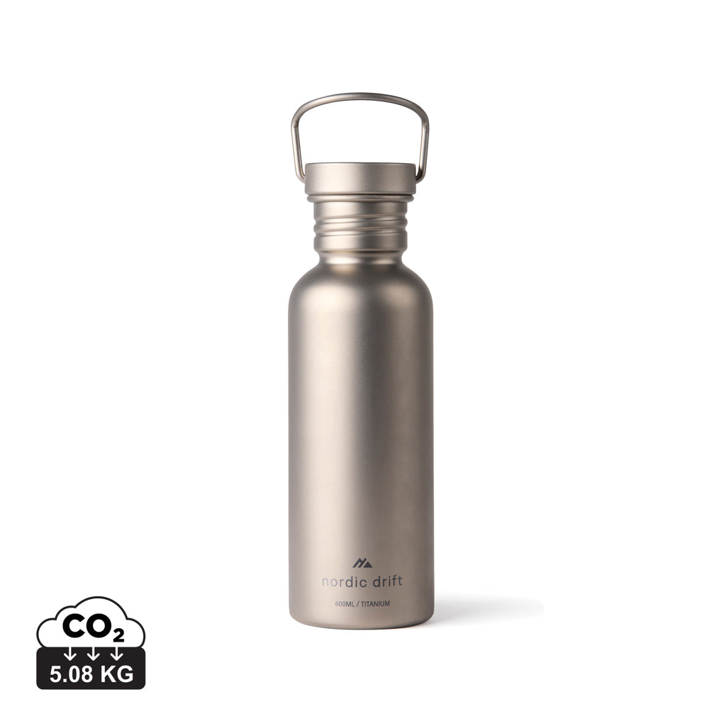 Nordic Drift Trail ultralet titanium vandflaske, 600 ml