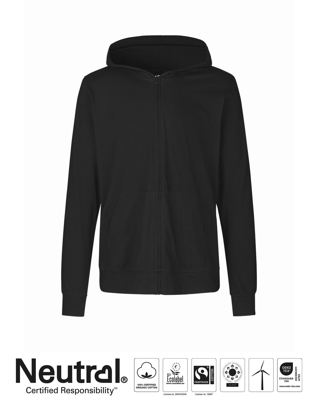 Unisex Jersey Hoodie w. Zip