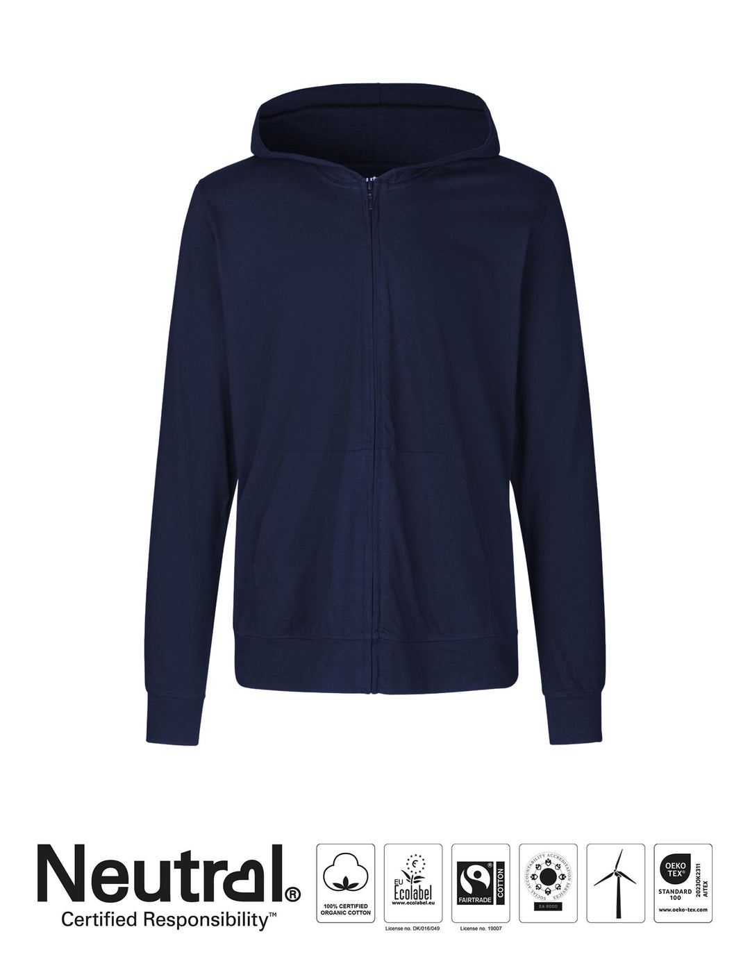 Unisex Jersey Hoodie w. Zip