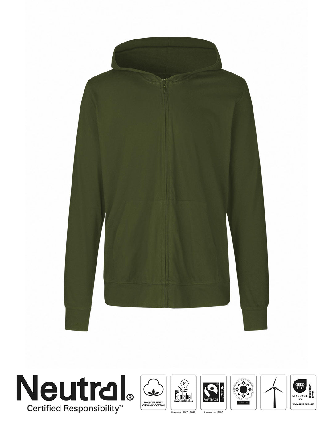 Unisex Jersey Hoodie w. Zip
