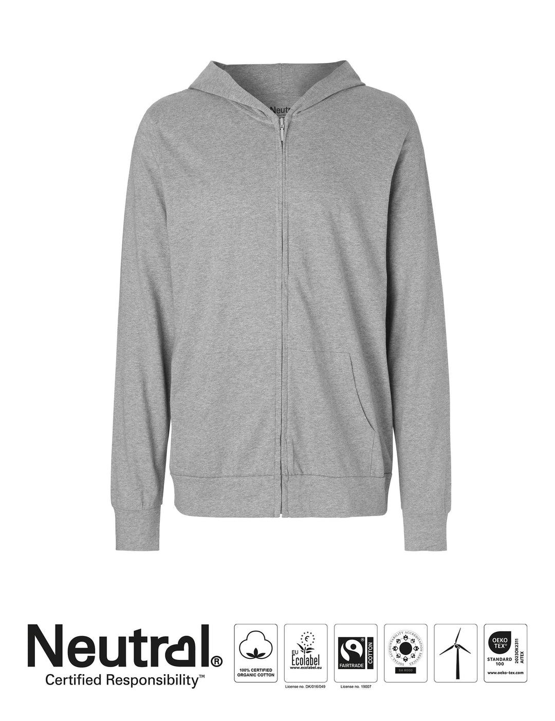 Unisex Jersey Hoodie w. Zip