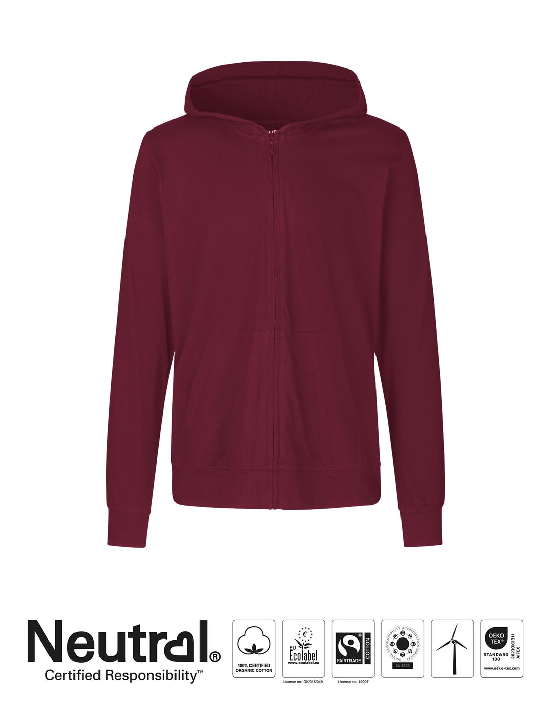 Unisex Jersey Hoodie w. Zip