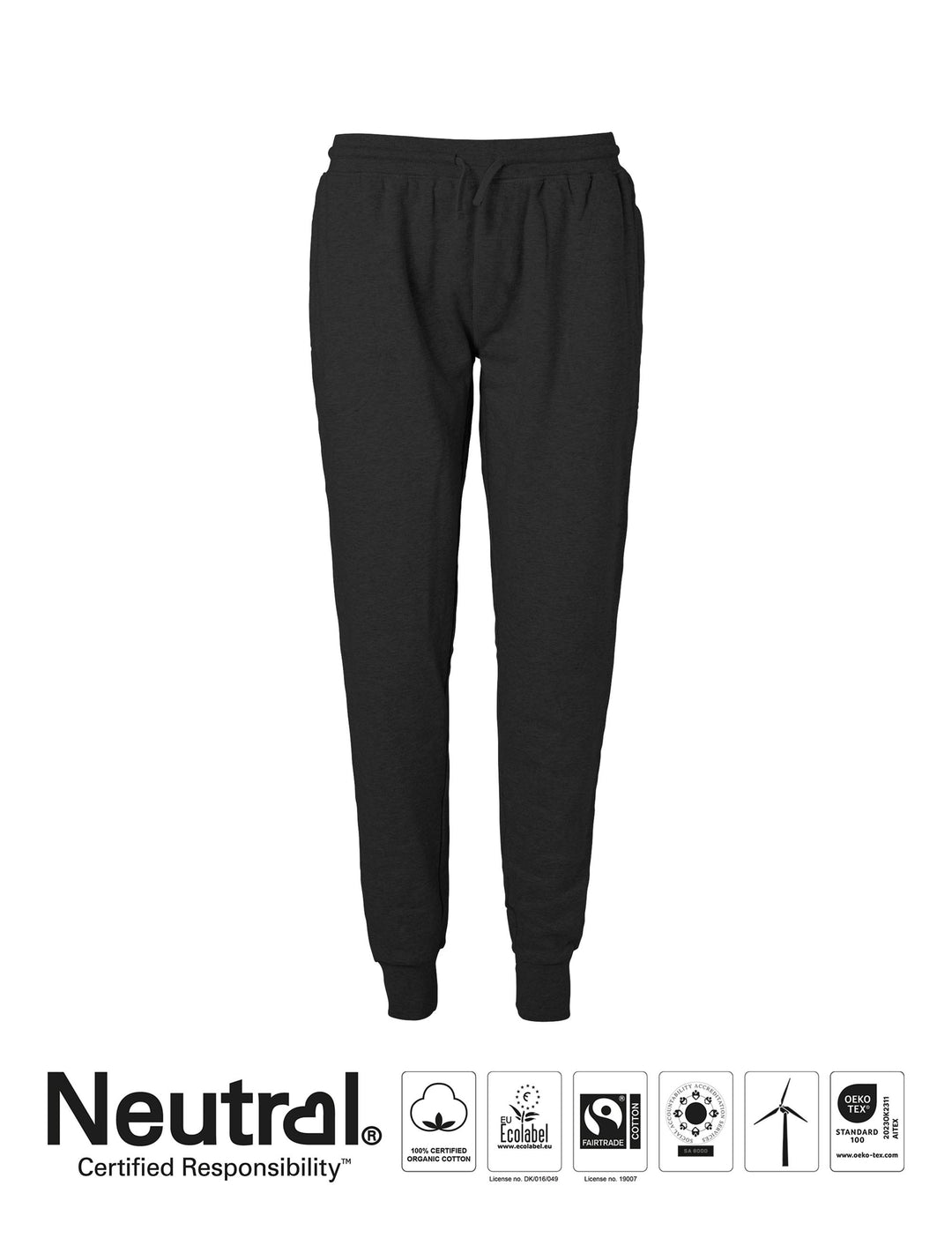 Unisex Sweatpants w. Cuff and Zip