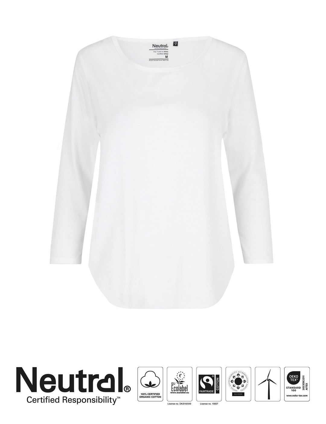 Ladies Three Quarter Sleeve T-shirt