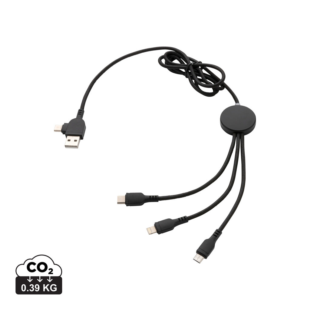 6-i-1 kabel med lys logo