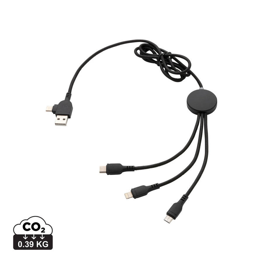 6-i-1 kabel med lys logo