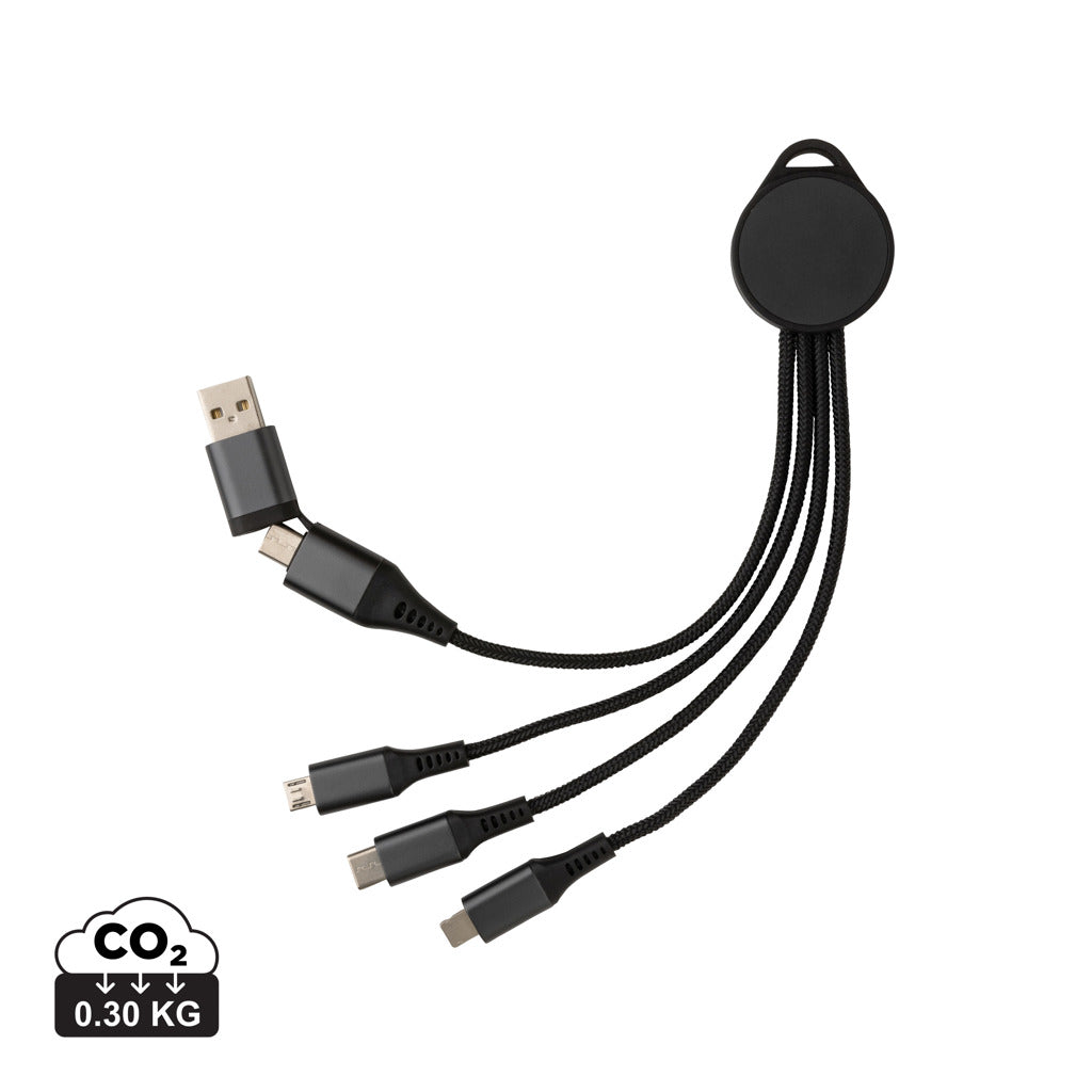 Terra, RCS genanvendt aluminium. 12 cm, 6-i-1 oplade kabel.
