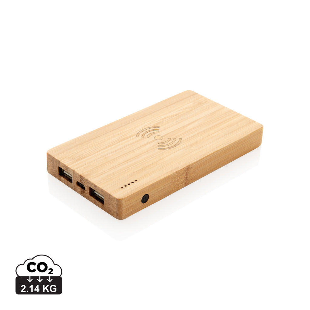 Bamboo 4.000 mAh trådløs 5W powerbank