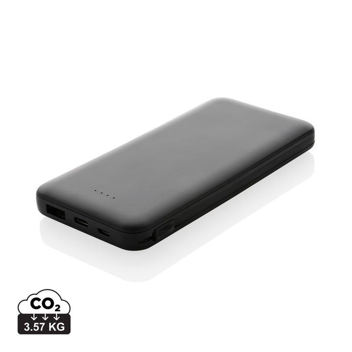 Lockhart powerbank i RCS plast 10.000 mAh, integreret kabel