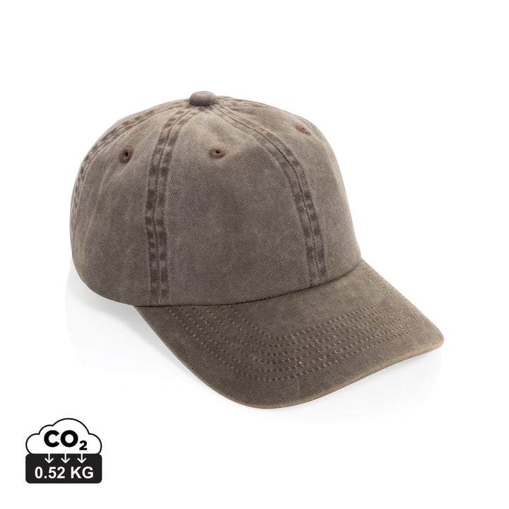 BEAU AWARE™ vasket cap med 6 paneler i bomuldstwill 270g/m²