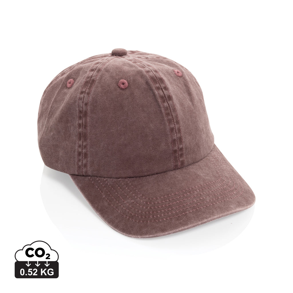 BEAU AWARE™ vasket cap med 6 paneler i bomuldstwill 270g/m²