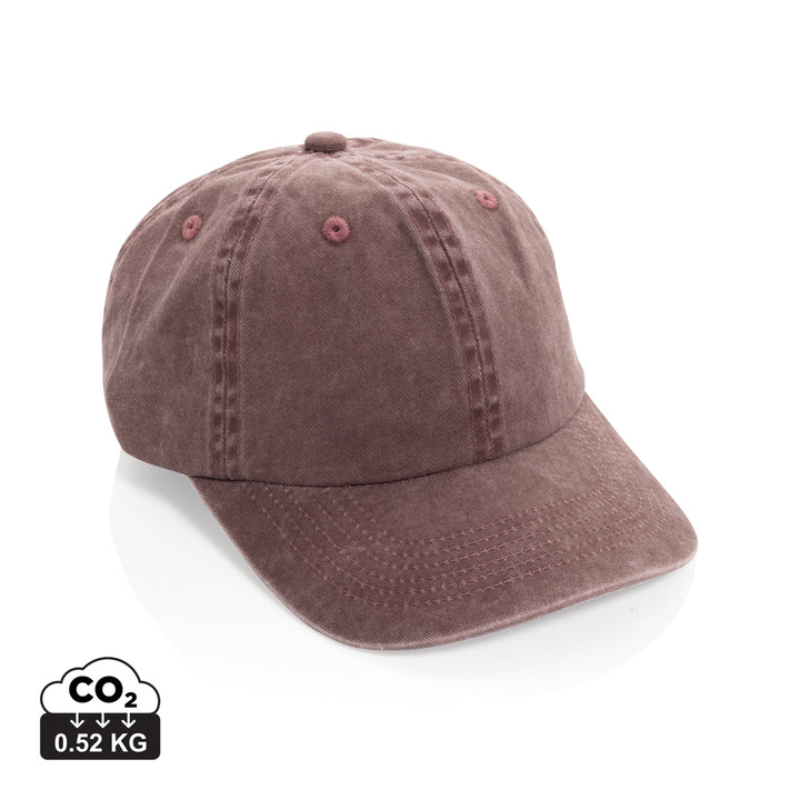 BEAU AWARE™ vasket cap med 6 paneler i bomuldstwill 270g/m²