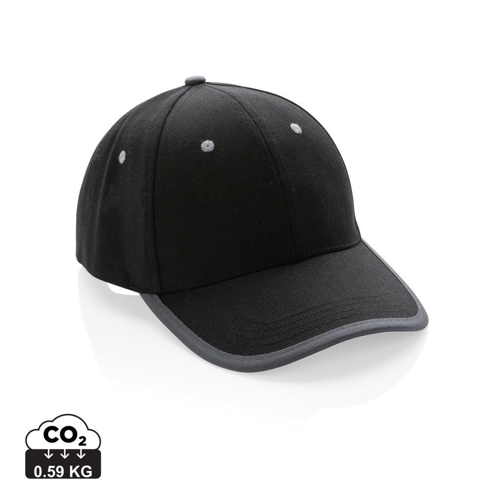 Impact AWARE™ børstet rcotton 6 panel kontrast cap 280gr