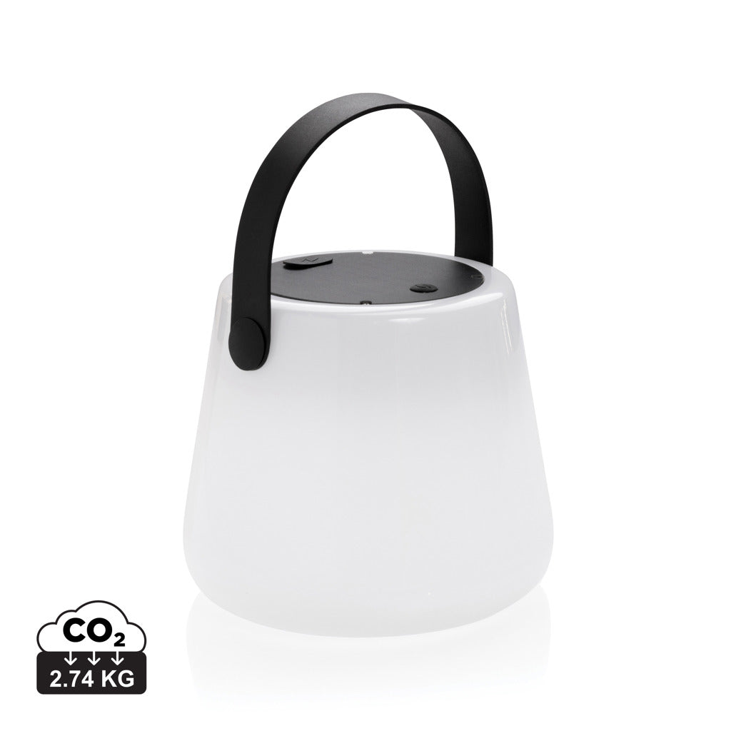 Solar Glow RCS genanvendt plast USB-opladelig udendørslampe