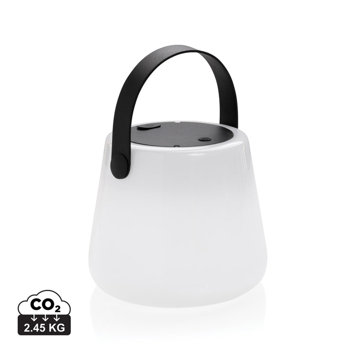 Solar Glow RCS genanvendt plast USB-opladelig udendørslampe