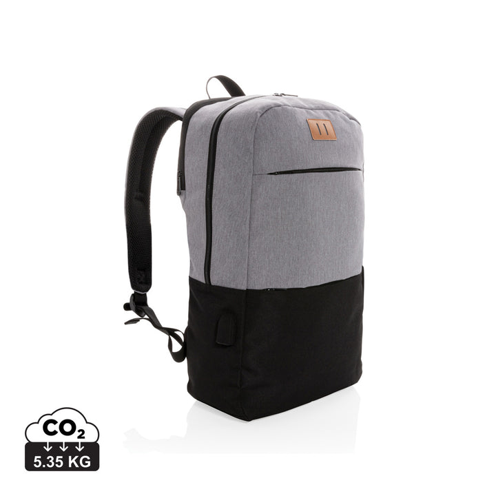 Moderne 15.6' USB & RFID laptop taske, PVC fri.