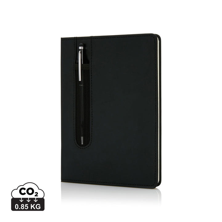 Standard hardcover PU A5 notesbog med stylus pen