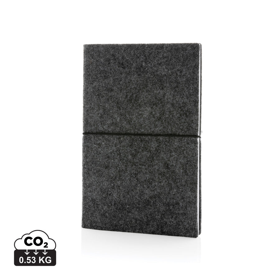 A5 softcover notesbog med genbrugsfilt
