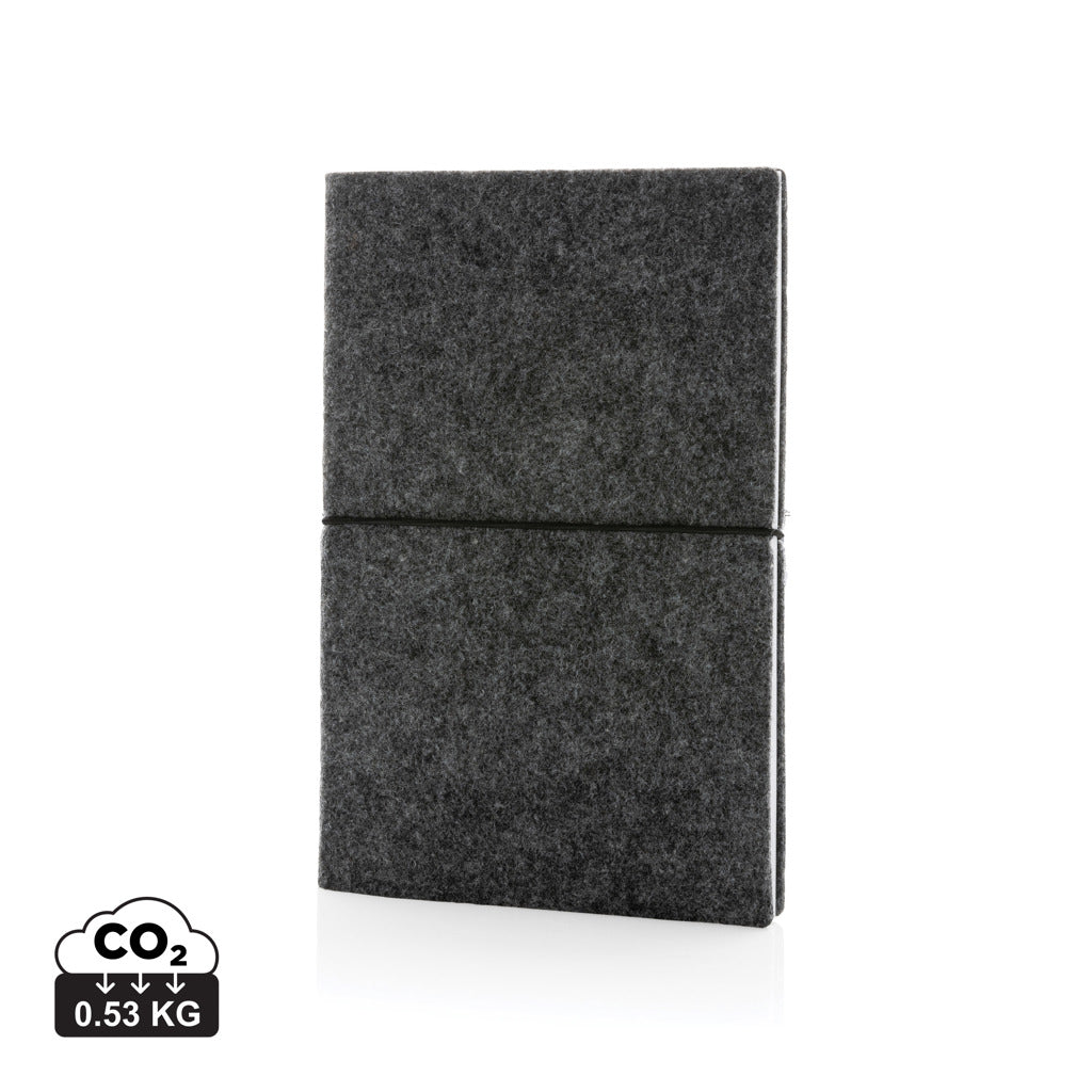 A5 softcover notesbog med genbrugsfilt