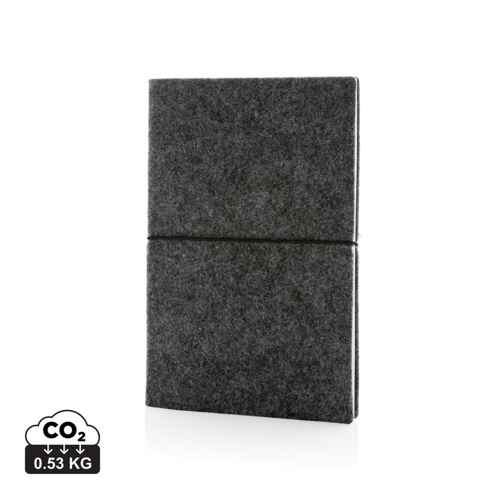 A5 softcover notesbog med genbrugsfilt