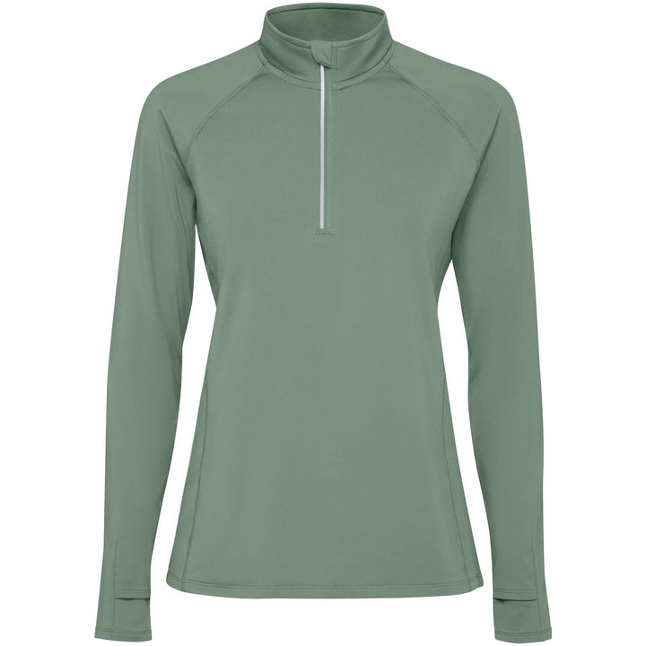 Estambul 200 g/m² langærmet sweatshirt med halv lynlås til kvinder