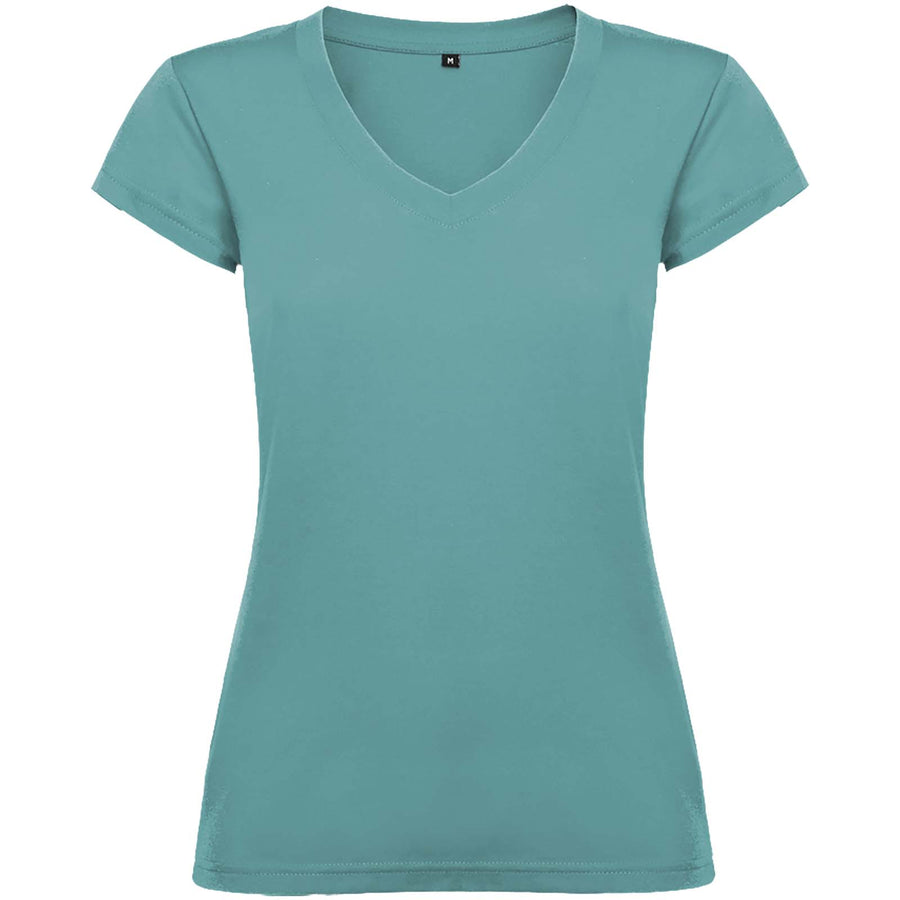 Victoria 155 g/m² kortærmet t-shirt med v-hals til kvinder