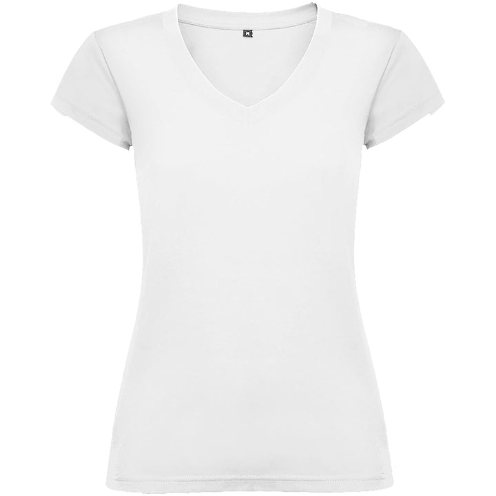 Victoria 155 g/m² kortærmet t-shirt med v-hals til kvinder