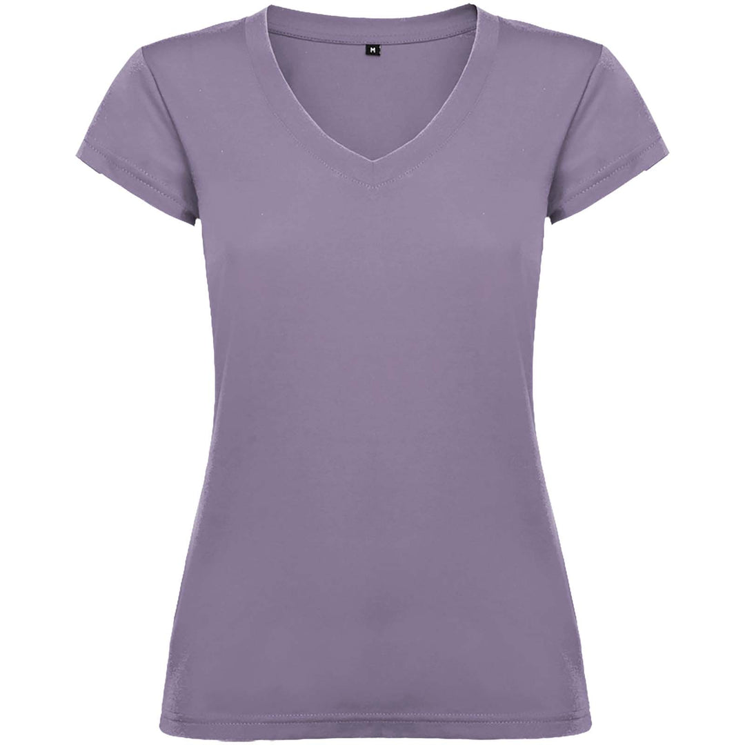 Victoria 155 g/m² kortærmet t-shirt med v-hals til kvinder