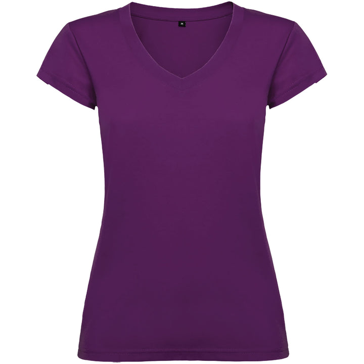 Victoria 155 g/m² kortærmet t-shirt med v-hals til kvinder