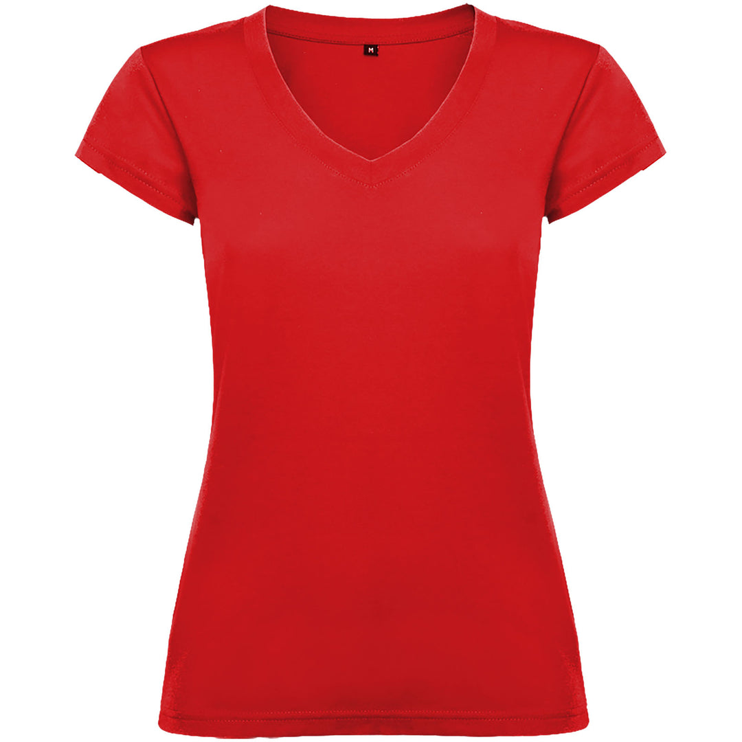 Victoria 155 g/m² kortærmet t-shirt med v-hals til kvinder