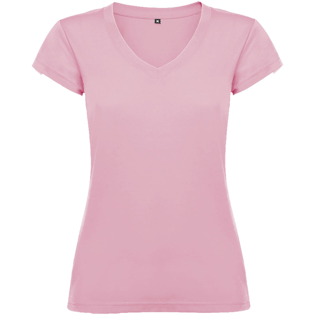 Victoria 155 g/m² kortærmet t-shirt med v-hals til kvinder