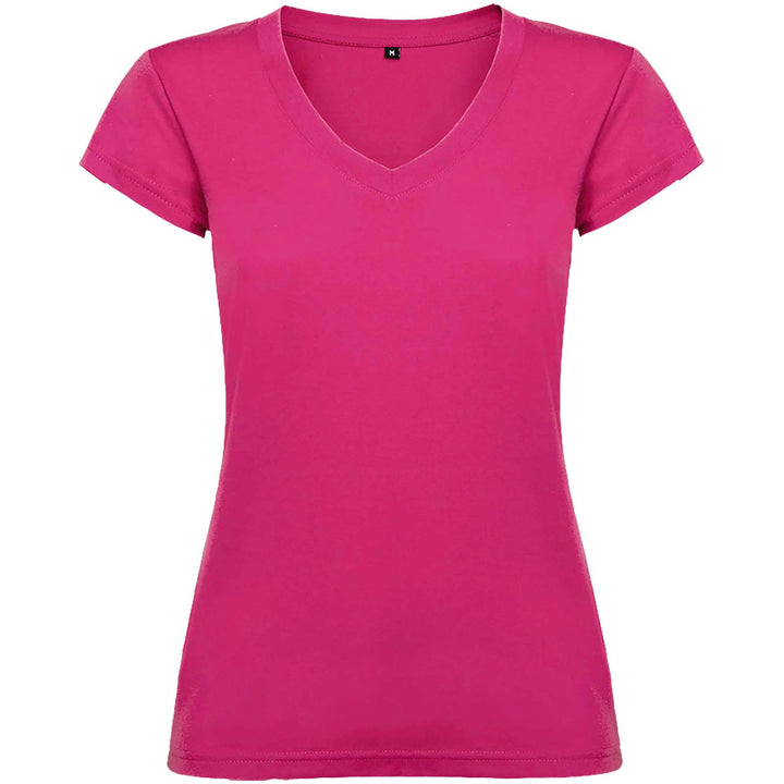 Victoria 155 g/m² kortærmet t-shirt med v-hals til kvinder