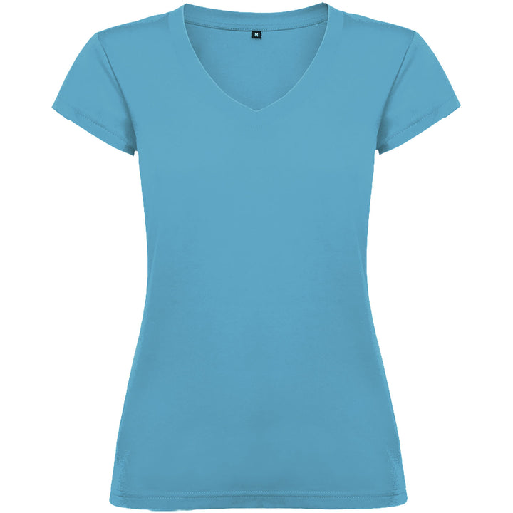 Victoria 155 g/m² kortærmet t-shirt med v-hals til kvinder