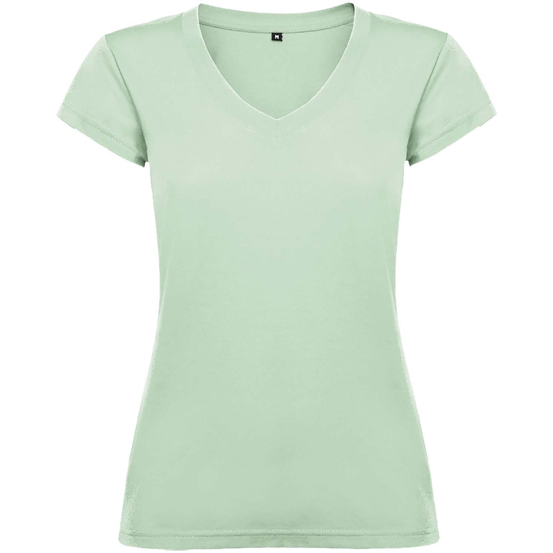 Victoria 155 g/m² kortærmet t-shirt med v-hals til kvinder