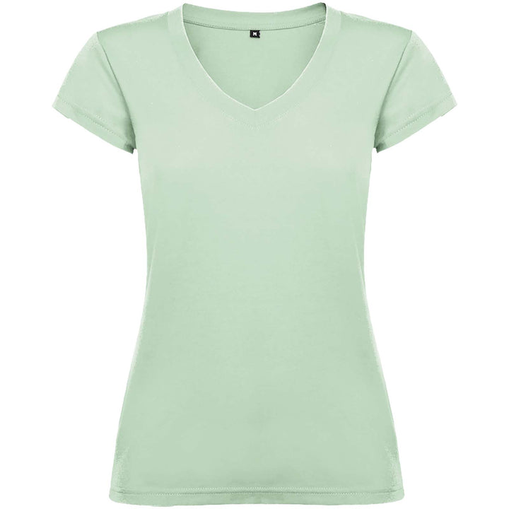 Victoria 155 g/m² kortærmet t-shirt med v-hals til kvinder
