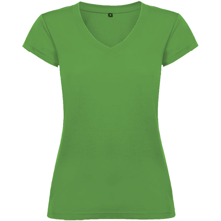 Victoria 155 g/m² kortærmet t-shirt med v-hals til kvinder