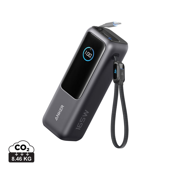 Anker Power Bank 25.000 mAh 165 W, intern udtrækkeligt kabel