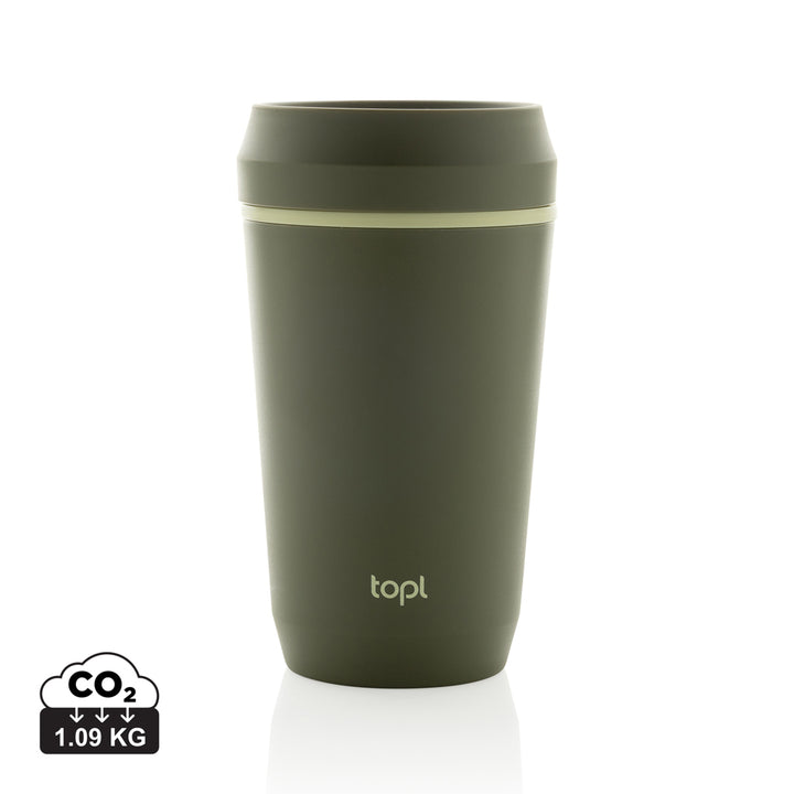 Topl genanvendt plastik To Go Tumble med patenteret 360-låg