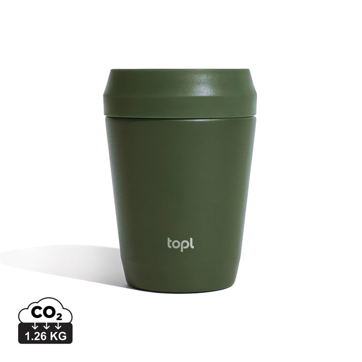 Topl genanvendt stål To Go Tumbler 235 ml patenteret 360 låg